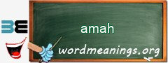 WordMeaning blackboard for amah